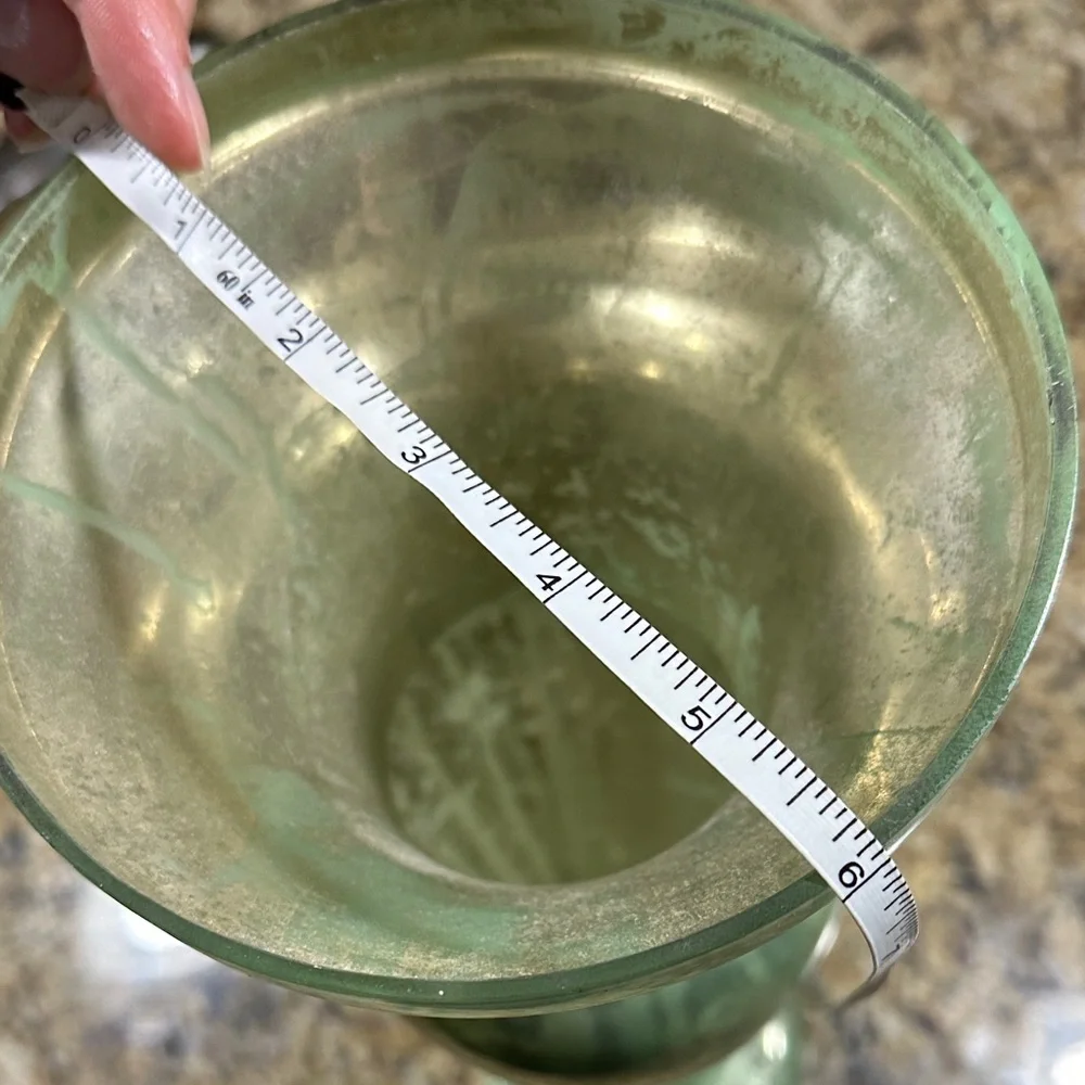 Pier 1 pearlescent Green Vase